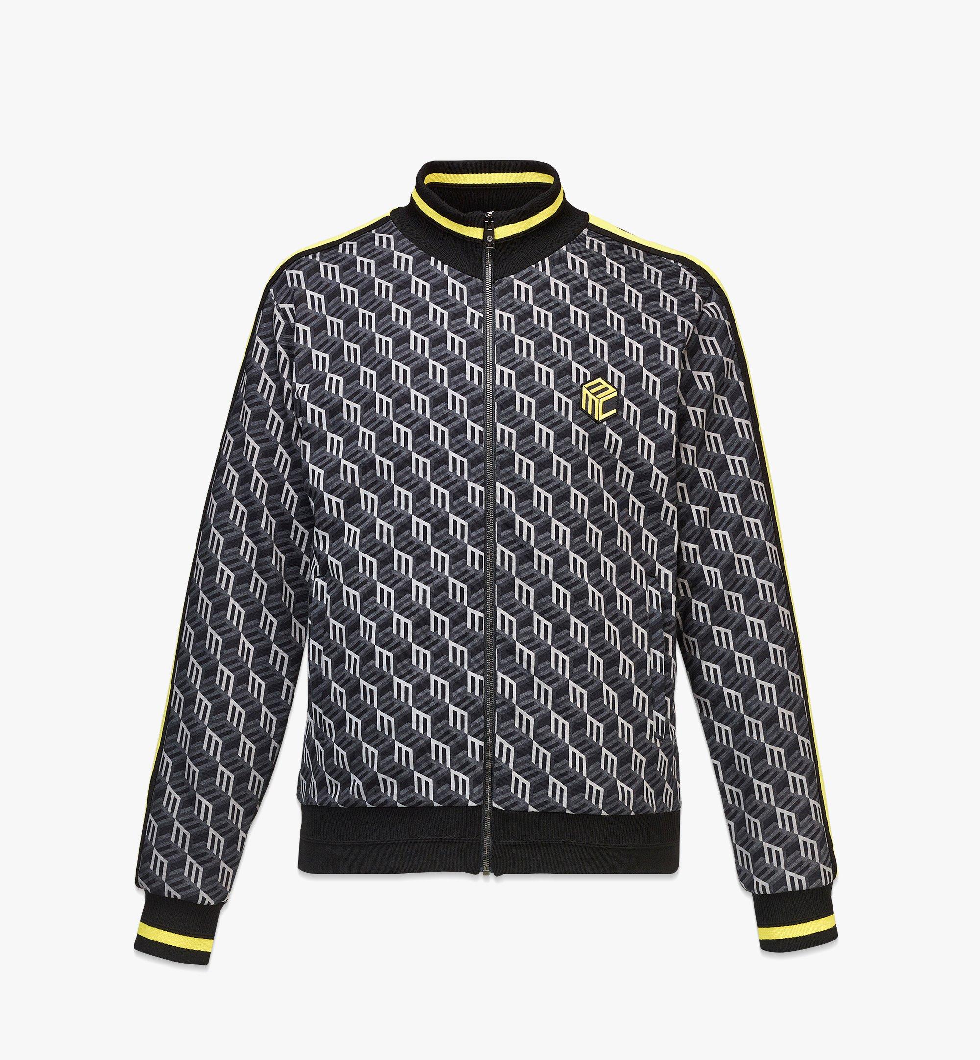 Men’s Cubic Monogram Print Track Jacket in Organic Cotton 1